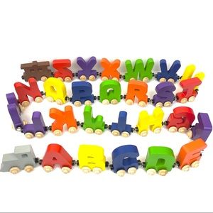 Wooden Letters Alphabet Train Educational Toys